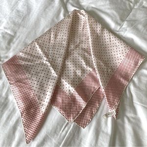 B Altman Polka Dot Silk Scarf
